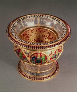 Plique-a-jour ve emaye işi emaye kaplamalı kutu, Alexis Falize, Paris, 1870 dolayları (kaya kristali, altın ve emaye)